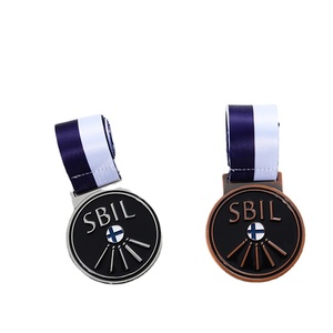 Medalla Escolar Personalizada YUESHEN, Oro, Plata, Bronce, para Atletismo, Lucha, Voleibol, con Logotipo, Fundición a Presión - Product Image 1