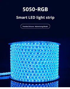 RGB 5050 IP65 Không Thấm Nước RGB <span class=keywords><strong>LED</strong></span> Strip Ánh Sáng 16 Màu Sắc Sợi Dây Thừng Chiếu Sáng Với Điều Khiển Từ Xa 220V / 110V - Product Image 5