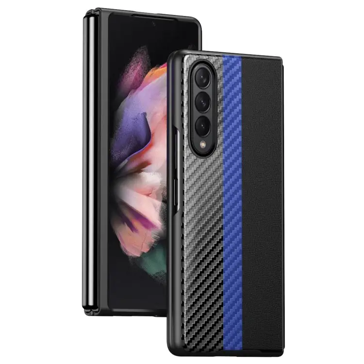 High quality PC back mobile flip cover For Samsung Galaxy Z Fold 4 5G carbon fiber phone case