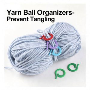 Crochet Yarn <b>Set</b> <b>Square</b> Knitting Hook Tools Eco-Friendly Portable Colorful DIY Handmade Accessories Starter Pack Beginner - Product Image 2