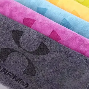 Professional High quality custom logo towels yoga gym fitness club use sweat absorbing quick-drying microfiber sport towel
