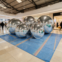 Décoration géante d'événement Ballon gonflable de boîte de nuit en PVC Disco party wedding gold silver Floating Sphere Inflatable Mirror Ball