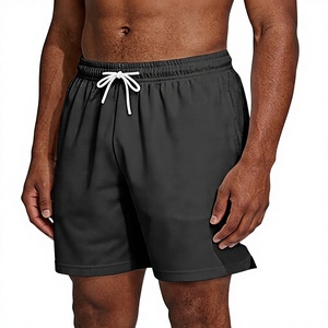 Short de sport pour <span class=keywords><strong>homme</strong></span>, taille mi-haute, en polyester/coton non tissé, imperméable, respirant, séchage rapide, coupe ample, longueur genou, idéal pour le fitness, le basketball et le jogging - Product Image 2