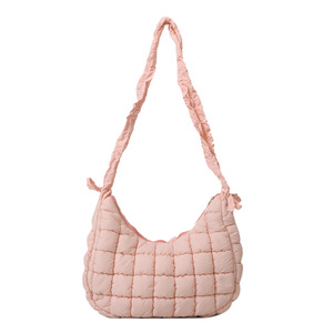 Hermosos Bolsos Cruzados de Hombro para Mujer, Bolsos de Mano Acolchados con Pliegues, Bolsos de Hombro de Algodón con Burbujas para Mujer - Product Image 5