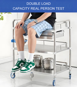 Carrito de Almacenamiento Multiusos de Acero Inoxidable para Hospital, Salón de Belleza, con Ruedas - Product Image 5