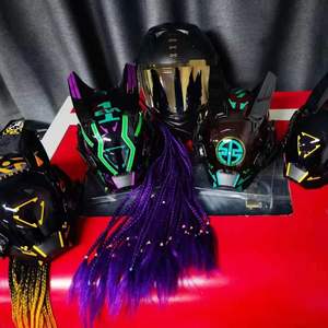 หน้ากากเรืองแสง LED ปี2022,หน้ากากฮาโลวีนหน้ากากงานเลี้ยงแฟนซีของขวัญวันเกิดแสงไฟนีออน - Product Image 6