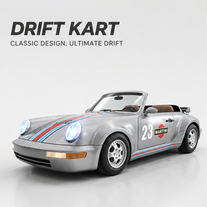 High Power 2500W Retro Drift Go-kart Custom Single Seat Double Optional Color Track <b>Entertainment</b> 930 Customizable Styles Choose - Product Image 1