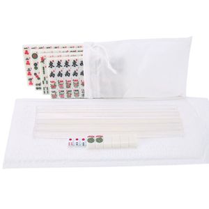 <span class=keywords><strong>Set</strong></span> di <span class=keywords><strong>Mahjong</strong></span> Americano 160 Tessere Premium Bianche con Supporto e Dadi, Tessere in Melamina Stile Occidentale Mini per Intrattenimento Domestico - Product Image 6