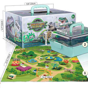 Figuras de animales de plástico de Safari, juguetes con tapete de juego y árbol Liila Zoo, juego de figuras de dinosaurios realistas para niños, colección de Juguetes - Product Image 4