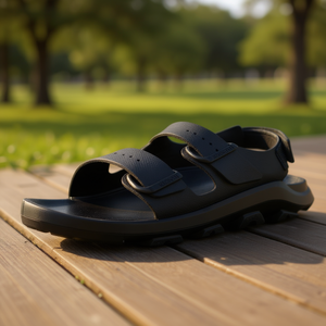 Sandalias Unisex Birkenstock Mogami Terra Slide, Parte Superior Sintética Negra, Cierre de Velcro, Suela Plana, Para Todas las Temporadas - Product Image 2