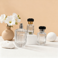 Atomiseur de parfum en verre de haute qualité 30 50 100 ml avec bouchon à sertir, vaporisateur à fine brume, flacon de parfum avec boîte