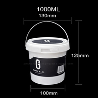 Gobelets en plastique avec couvercles pour desserts glacés, qualité commerciale, OEM ODM, logo personnalisé, 1L 1000ml, emballage à emporter