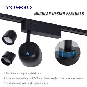 Moderno 12W ha condotto la luce magnetica a binario 48 Volt tonda chips Spot per <span class=keywords><strong>Showroom</strong></span> e magazzino in alluminio corpo lampada - Product Image 6