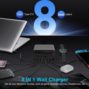US/EU/KR/UK Plug USB caricatore da muro 15W ricarica rapida 8 USB caricatore portatile Multi-porte adattatore da viaggio universale OEM Logo - Product Image 3