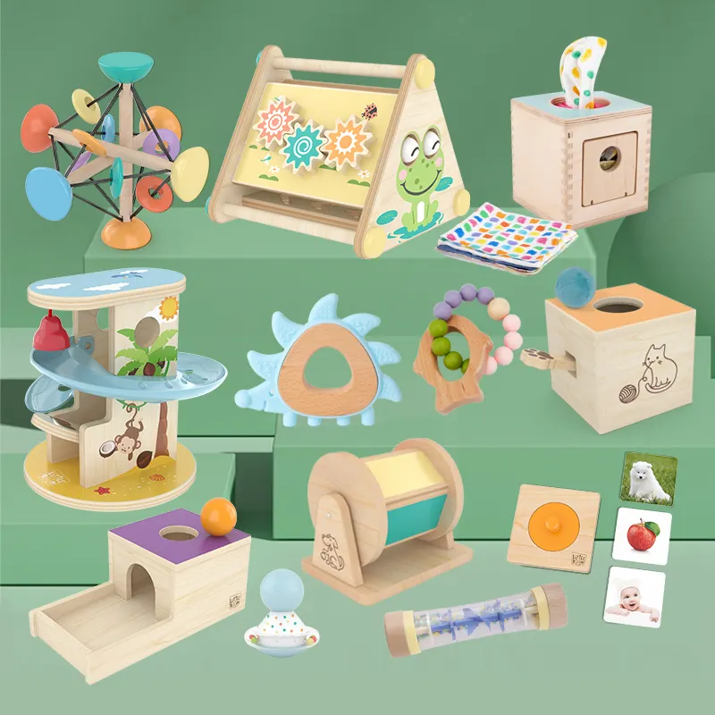 Деревянный роликовый колокольчик Hape Nature, детская мебель, математическая погремушка, деревянный барабан, игрушка, спиннинг, материал Монтессори, набор коробок Монтессори