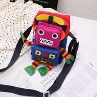 Petit sac de dessin animé pour garçons et filles, sac bandoulière mignon en forme de poupée, sac à bandoulière robot amusant de style coréen et étranger