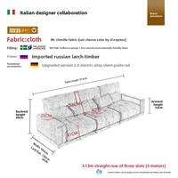 Modernes elektrisches modulares Schlafsofa mit Power-Liegefunktion, Stoffbezug, multifunktional, flach liegend, für Apartments, Hotels und Wohnbereiche, mit Schaumstoffpolsterung