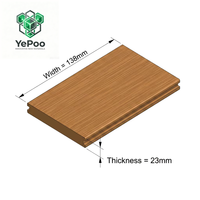 Planches de terrasse solides en WPC foncé 25MPa, antidérapantes, imperméables, ignifuges B1, à emboîtement pour jardin, parc, cour