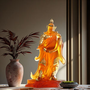 Artisanat en cristal de style rétro chinois, décorations <span class=keywords><strong>Feng</strong></span> <span class=keywords><strong>Shui</strong></span> symbolisant la richesse, sculpture bouddhiste en cristal pour la maison et le <span class=keywords><strong>bureau</strong></span> - Product Image 1