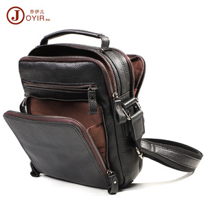 Joyir Sac messager pour homme en cuir de vachette pleine fleur, couleur unie, pour les voyages de loisirs - Product Image 3