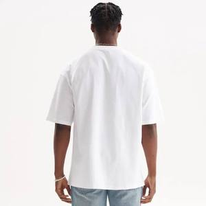 T-shirts décontractés de haute qualité pour hommes, coupe graphique ample et courte, t-shirts épais surdimensionnés, t-shirts vierges personnalisables pour hommes - Product Image 3