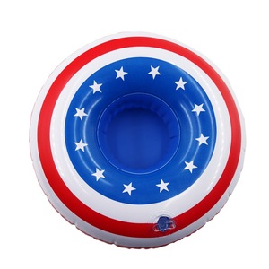 <b>Inflatable</b> American Flag Cup Holder <b>Floating</b> Beverage Holder PVC Swim Supply Outdoor Indoor Use Unisex - Product Image 5