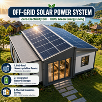 Maison préfabriquée à double aile de 20, 30 ou 40 pieds, alimentée à l'énergie solaire hors réseau, 1 à 4 chambres, maison conteneur moderne modulaire extensible