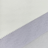 Tissu d'interlining en microfibre de polyester teint uni, imperméable et à séchage rapide, thermocollant, tissé, avec colle thermofusible, directement de l'usine, pour vêtements