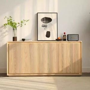 Buffet vintage asiatique en bois massif de style mid-century, meuble de <span class=keywords><strong>rangement</strong></span> décoratif avec tiroirs et portes pour salon et salle à manger - Product Image 1