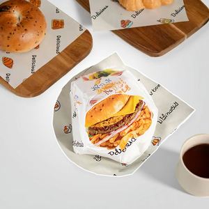 Wholesale Custom Coated Eco-Friendly <b>Disposable</b> Greaseproof Food Packaging Paper for Burger Pizza <b>Barbecue</b> - Product Image 1