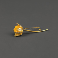 Broche en forme de fleurs de tulipe Rosaeflora "Love Muse", en argent sterling 925 véritable, bijoux fins, accessoires élégants