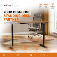 Bureau debout ergonomique en métal durable pour usage commercial, réglable en hauteur