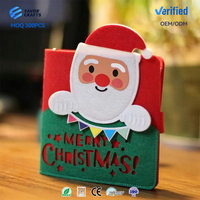 Carnet en feutre personnalisé pour Noël, impression de logo sur mesure, journal à feuilles mobiles, papier durable, planificateur de cadeaux de vacances pour voyageur