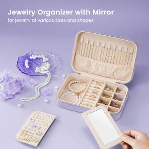Caja Organizadora de Joyas con Divisores Ajustables, Bolsa de Almacenamiento Transparente, Almacenamiento Versátil, Regalo Ideal para Damas de Honor o Días Festivos - Product Image 2