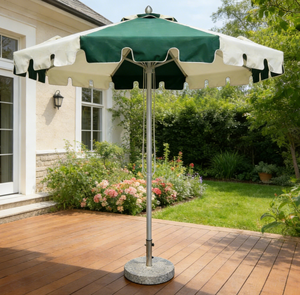 2,4 m quadratischer Terrassenschirm <span class=keywords><strong>mit</strong></span> Schlüsselloch-Design für Garten, Terrasse, Veranda und Resort - Product Image 1