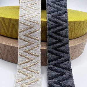 Tùy Chỉnh Thân Thiện Với Môi 2.5 Cm Hai Mặt Hình Học Kim Cương Mô Hình Vải 100% Bông <span class=keywords><strong>Jacquard</strong></span> Vải - Product Image 4