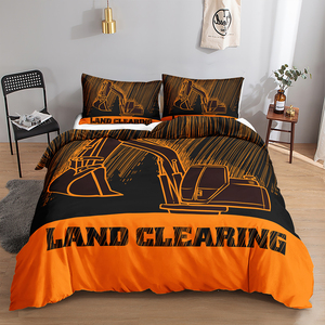Ensemble <span class=keywords><strong>de</strong></span> housse <span class=keywords><strong>de</strong></span> <span class=keywords><strong>couette</strong></span> en tissu microfibre imprimé réactif 3D 500TC écologique <span class=keywords><strong>de</strong></span> style européen et américain 3 pièces - Product Image 5