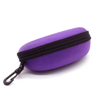 Étui à lunettes de sport portable grand format en EVA avec logo personnalisé, semi-rigide, fermeture éclair, étanche, boîte de rangement pour lunettes