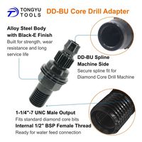 Adaptor Mata Bor Spline DD-BU ke Konverter Bor Inti 1-1/4 UNC M & 1/2 BSP F untuk Mesin DD250 DD400 DD750