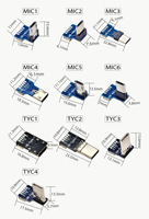 JBL-F30100110-R2-C3 flache Micro-USB-Stecker auf USB Typ C-Stecker Kabel nach oben abgewinkelt Band mit ABS-Gehäuse