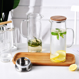 Carafe en verre transparent, design moderne et écologique, grande capacité pour usage domestique, idéale pour l'eau bouillante et les jus, options de pot à thé ou à jus - Product Image 4