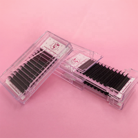 0.03 0.05 C D Cc Dd Curl Matte Black Rambut Sintetis Buatan Tangan Alami Panjang Bulu Mata Pertama Merk Volume Individual Ekstensi Bulu Mata