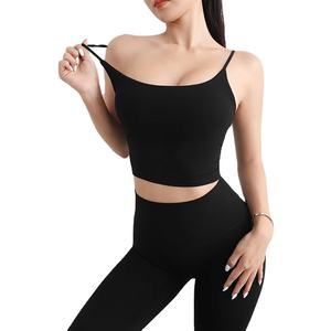 ชุดโยคะสำหรับผู้หญิงไซส์ใหญ่ ระบายอากาศได้ดี เหมาะสำหรับฤดูร้อน ผลิตจากวัสดุเป็นมิตรต่อสิ่งแวดล้อม พร้อมสายรัดปรับระดับได้ ทรงบราแบบตัดตัว U สำหรับออกกำลังกายในยิมและเล่นกีฬา ขายส่ง - Product Image 1