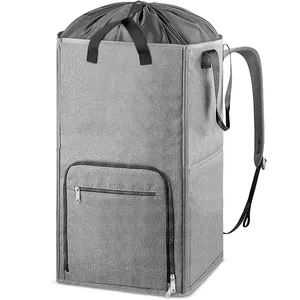 OEM Factory Customized Logo Portable Laundry Bag Backpack With Adjustable Shoulder Straps