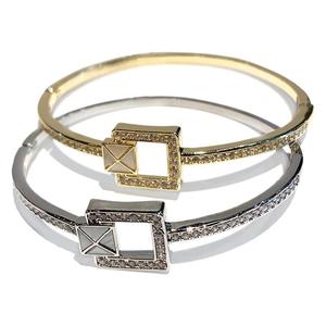 Fashion Cuff <b>Bracelet</b> Gold And Silver Plated <b>Copper</b> Rhinestone Design For Women Jewelry Winter 2024 Yiwu Origin - Product Image 5