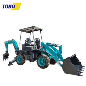 Retroexcavadora azul, cargadora de ruedas, cargadora de ruedas, retroexcavadora 4x4 con EPA/CE a la venta - Product Image 6
