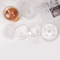 Couvercles en plastique PLA PET Jutran anti-éclaboussures avec dôme sans paille pour tasses à café et boissons