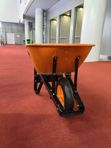 6 Cu. Ft. Brouette Jackson Jackson sans couture en bois dur de calibre lourd avec brouette de roue sans pneu plat Usa - Product Image 6