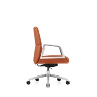 Chaise de direction ergonomique moderne contemporaine à dossier haut en cuir PU avec assise et dossier rembourrés pour salle de conférence et bureau