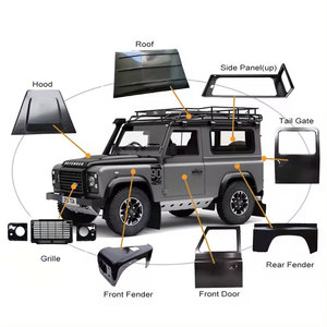 Châssis de remplacement Defender 90, panneau de carrosserie complet, kit de carrosserie métallique complet pour Land Rover Defender 90 - Product Image 1